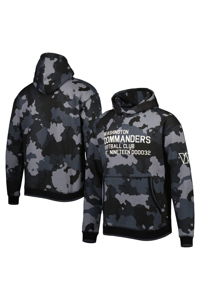 Men's The Wild Collective Black Washington Commanders Camo Pullover Hoodie, Main, color, Black