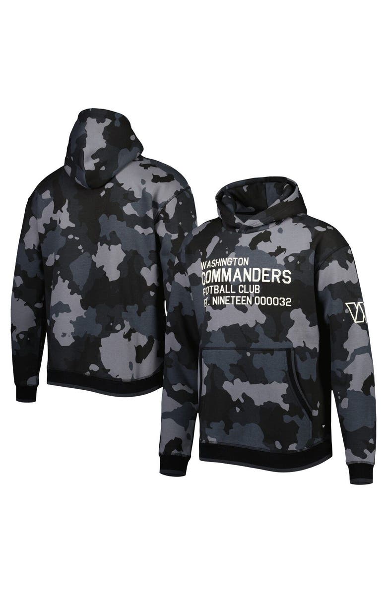 THE WILD COLLECTIVE Men's The Wild Collective Black Washington Commanders Camo Pullover Hoodie, Main, color, Black