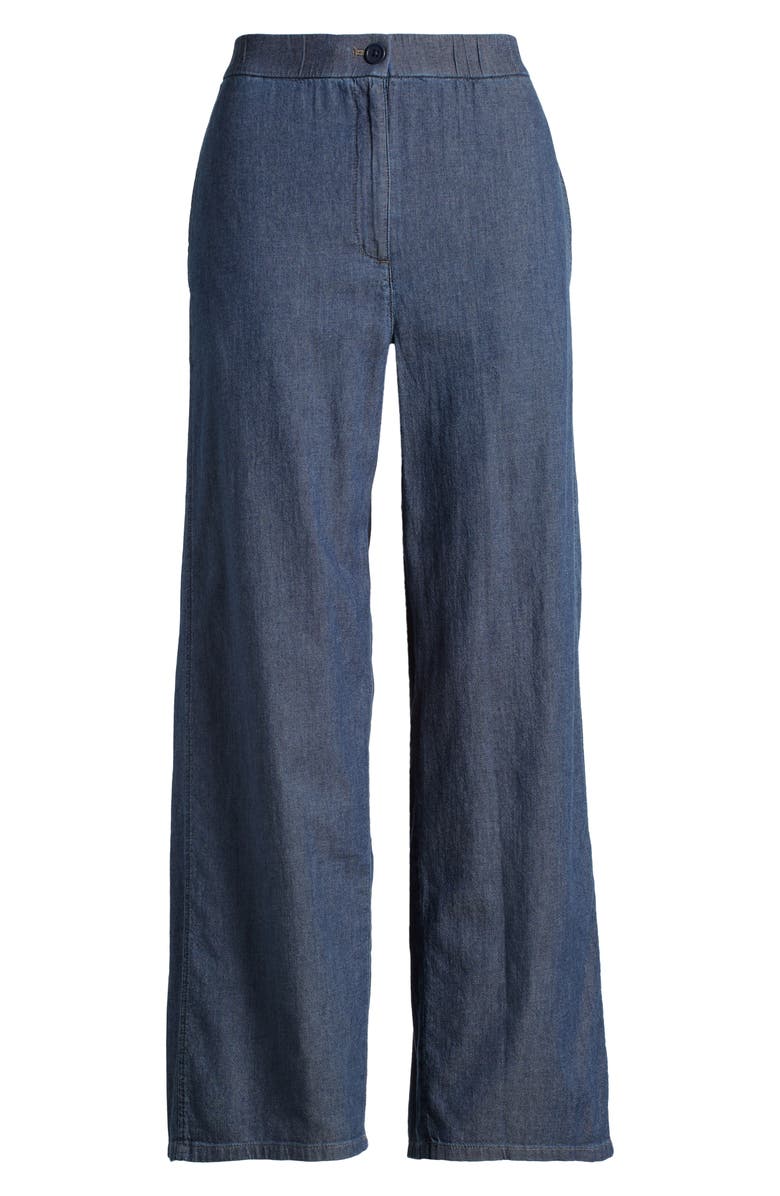 Eileen Fisher Organic Cotton Twill Ankle Wide Leg Pants, Alternate, color,