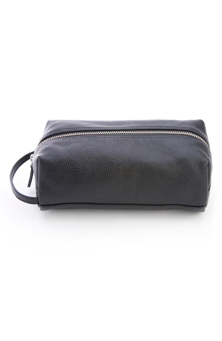 ROYCE New York Compact Leather Toiletry Bag, Alternate, color, 