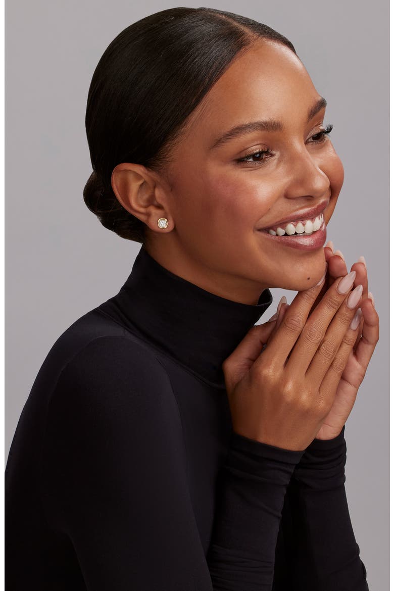 Rittenhouse Pavé Diamond Stud Earrings, Alternate, color, SILVER