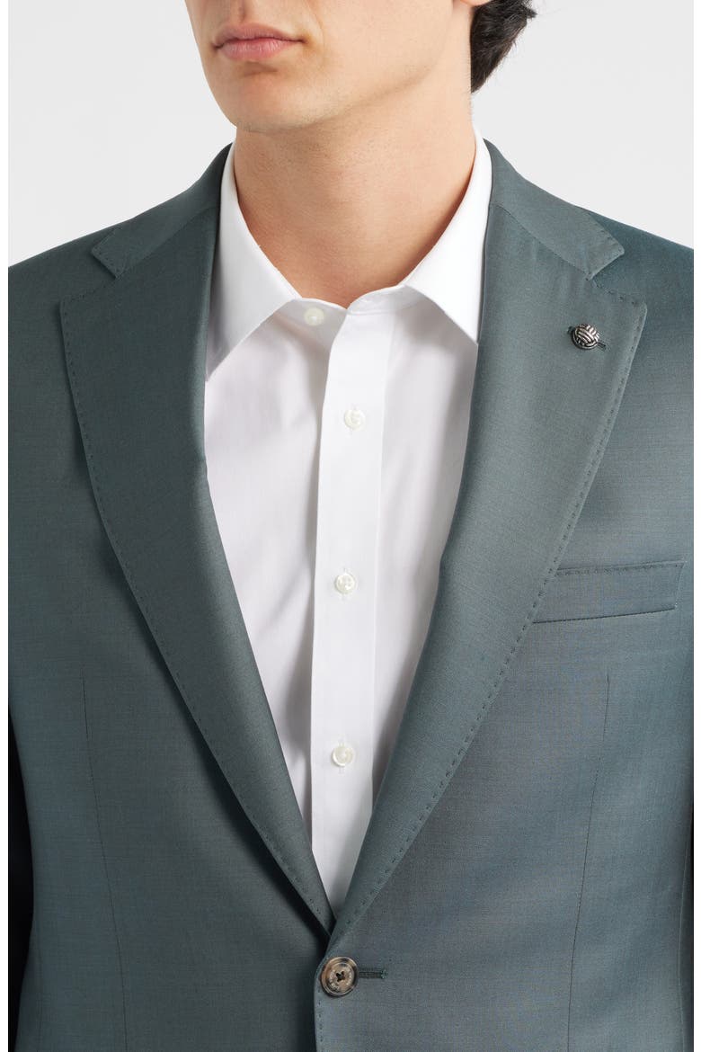 Esprit Solid Wool Suit, Alternate, color, DARK TEAL