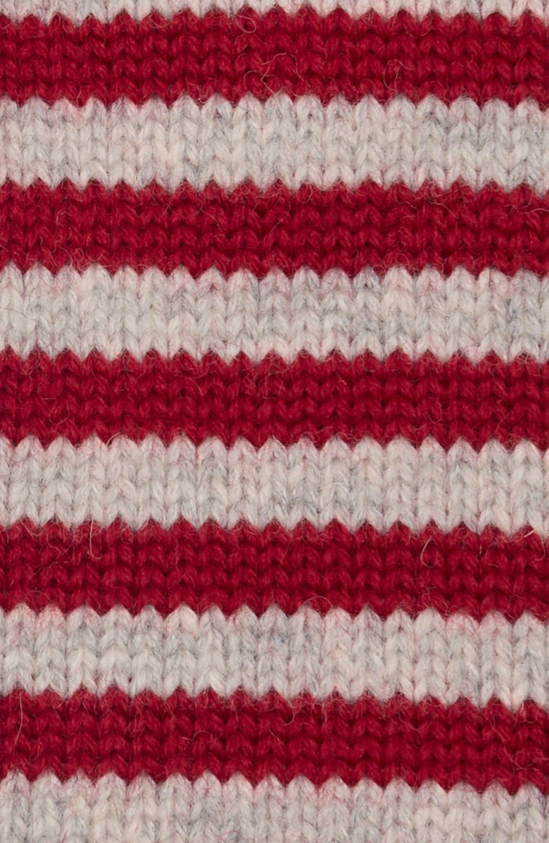 Damson Madder Stripe Fingerless Mittens, Alternate, color, Red/ Grey Multi