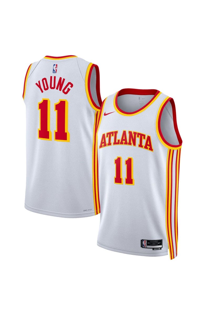 Nike Unisex Nike Trae Young White Atlanta Hawks Swingman Jersey - Association Edition, Main, color, White