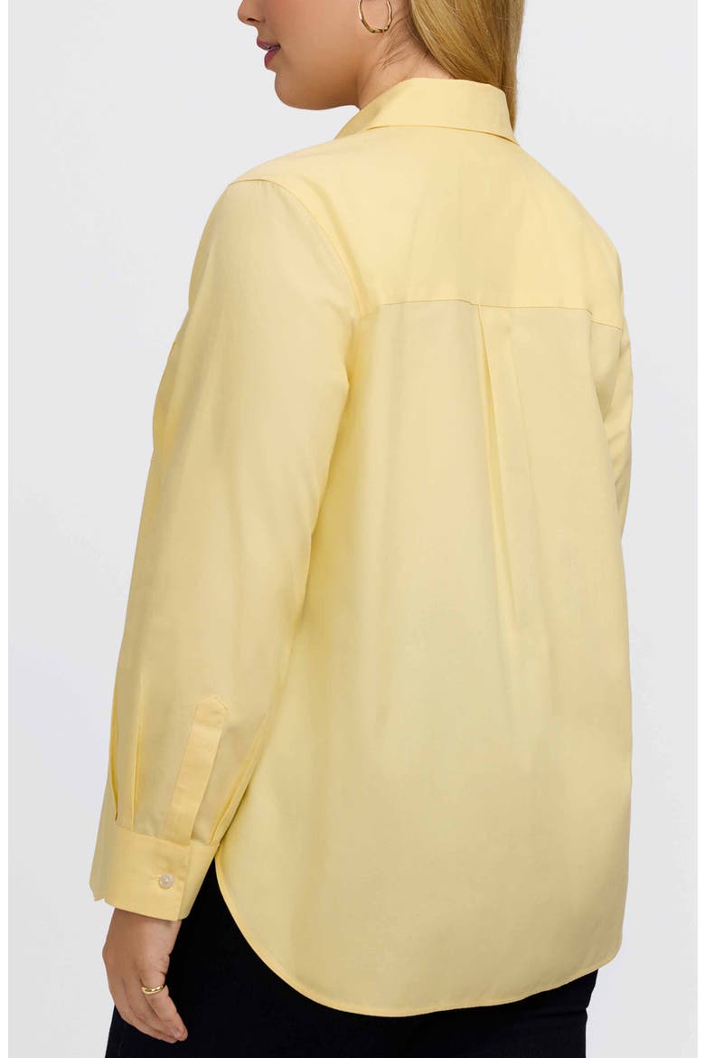 Boyfriend Non-Iron Cotton Blouse, Alternate, color, LEMON