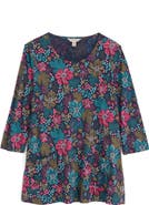 Seasalt Cornwall Drawing Book Floral Print Top