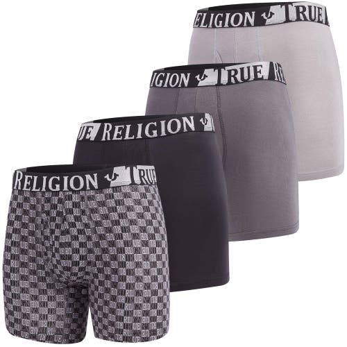 True Religion Boxer Briefs Stretch Underwear Pack Of 4 In Multi