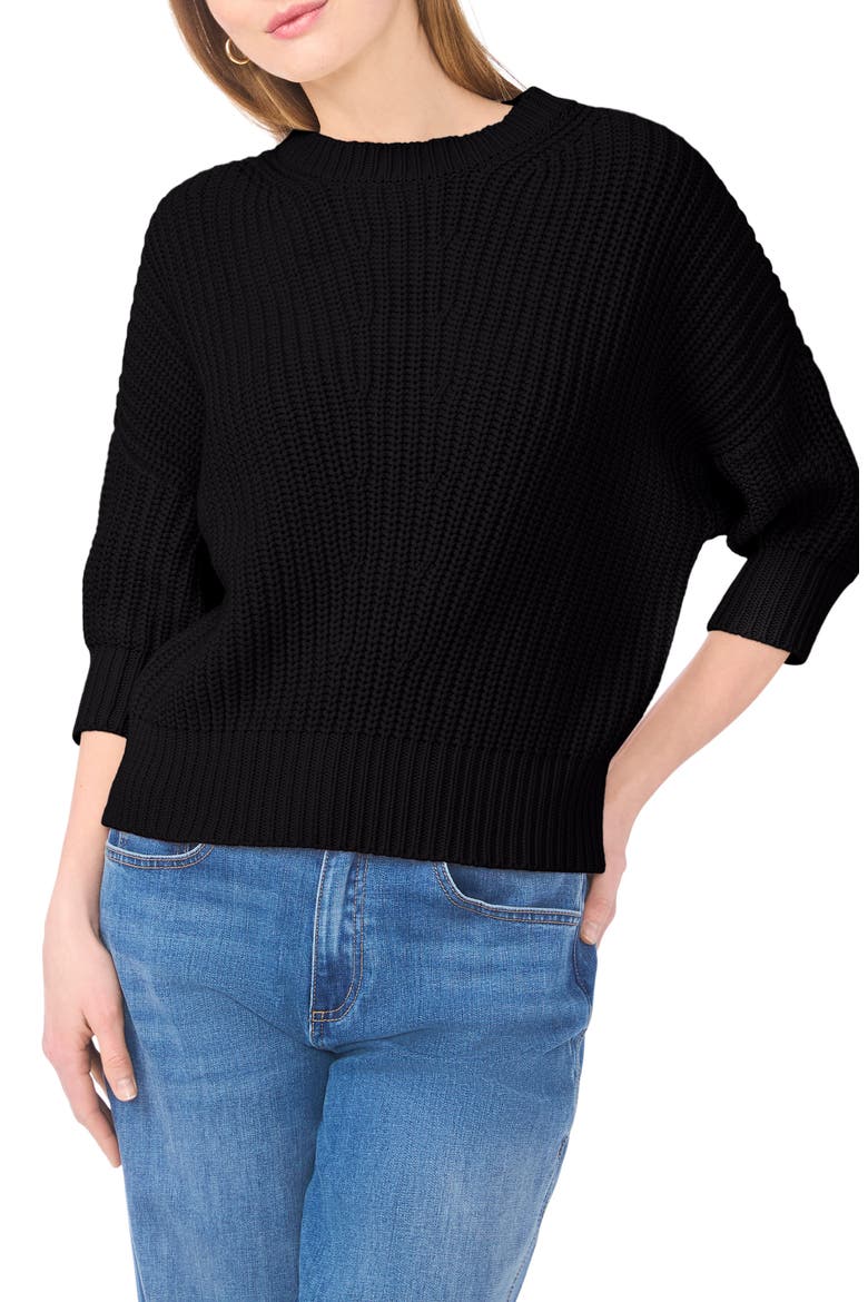 Crewneck Sweater, Main, color, RICH BLACK
