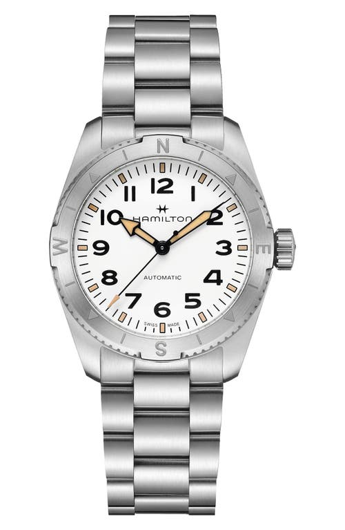 Hamilton Khaki Field Expedition Automatic Bracelet Watch, 37mm In White