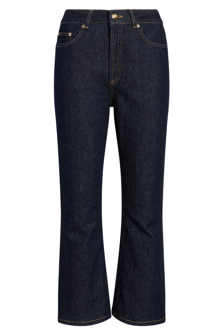 Stevie Crop Flare Jeans, Alternate, color, INDIGO NOIR