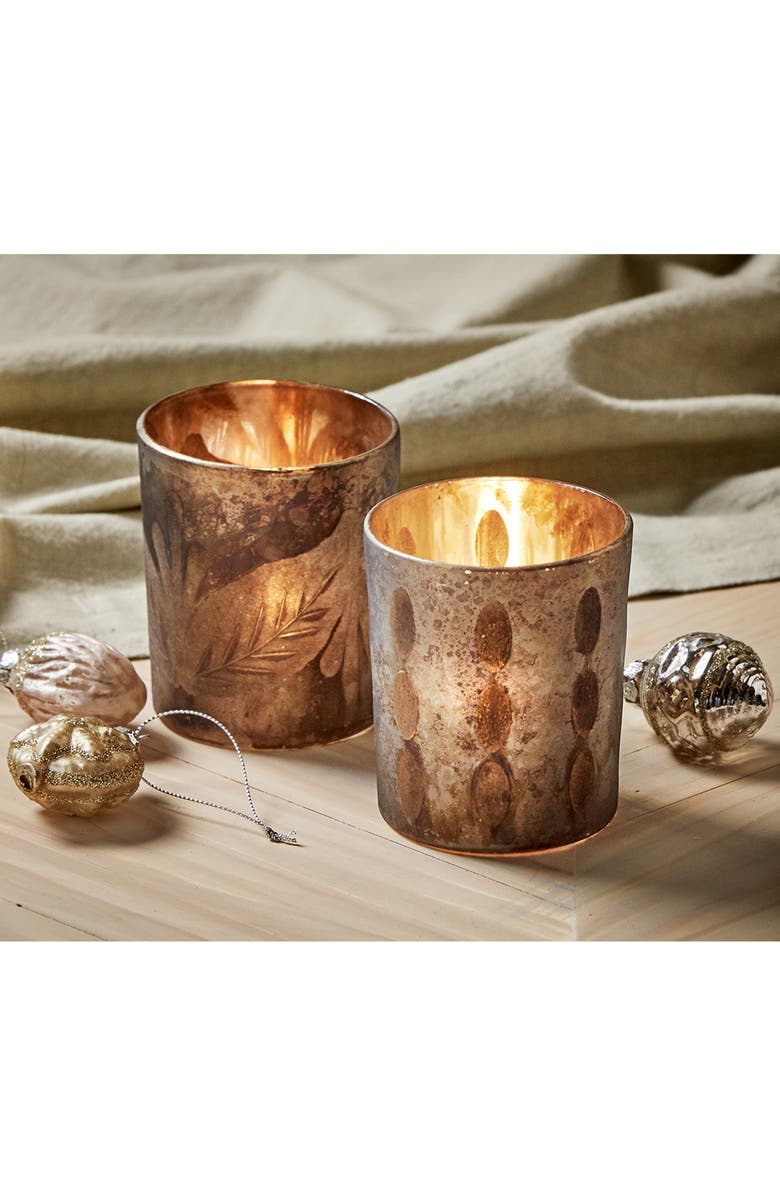 tag Opal Handcut Tealight Holder Glass Candle Holder Yellow, Alternate, color, Yellow