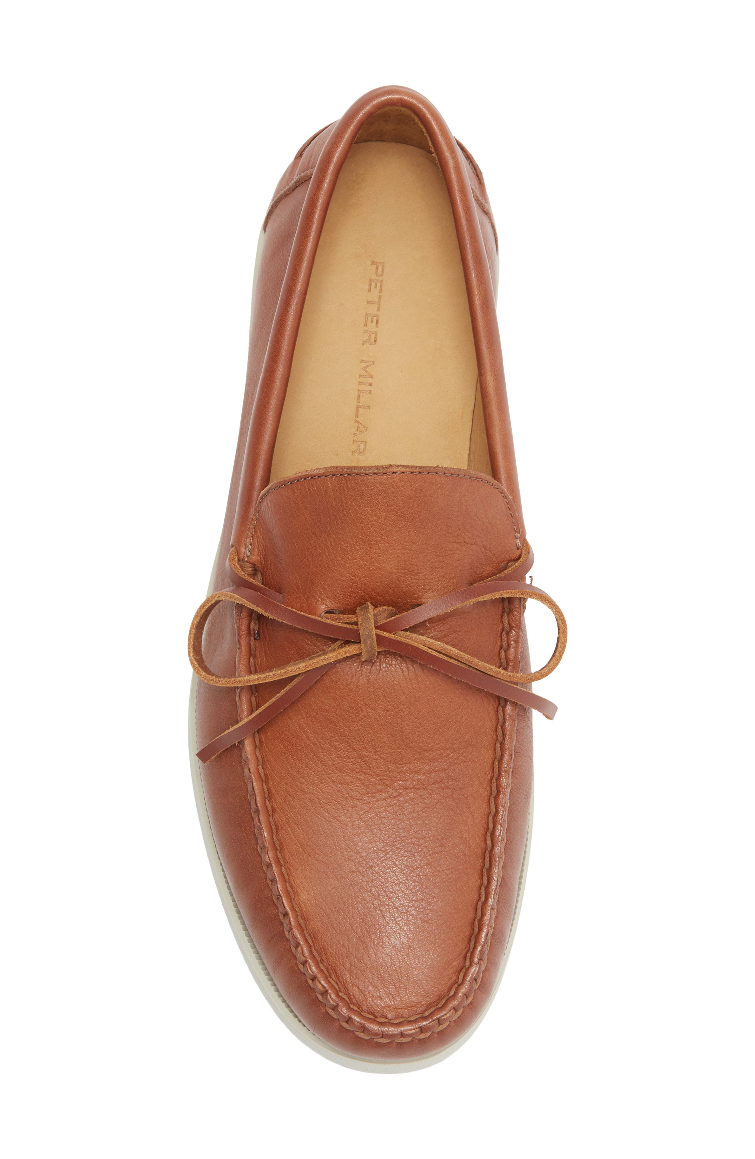 Peter Millar Excursionist Boat Shoe, Alternate, color, Cognac