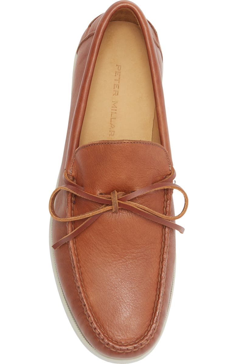 Peter Millar Excursionist Boat Shoe, Alternate, color, Cognac