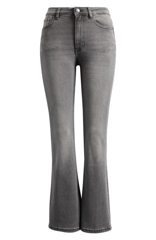 Warp & Weft Warp+weft Nao High Waist Bootcut Jeans In Gray