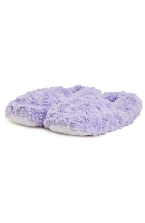 Warmies Curly Plush Slippers In Purple