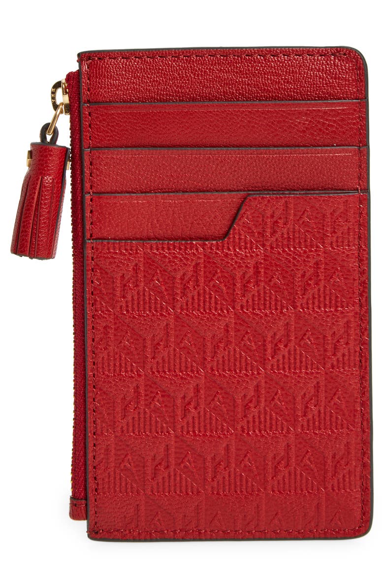 Anya Hindmarch Coca-Cola<sup>®</sup> Embossed Leather Zip Card Case, Alternate, color, 