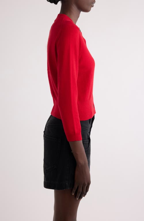 Isabel Marant Étoile Red Newton Cardigan In Poppy Red