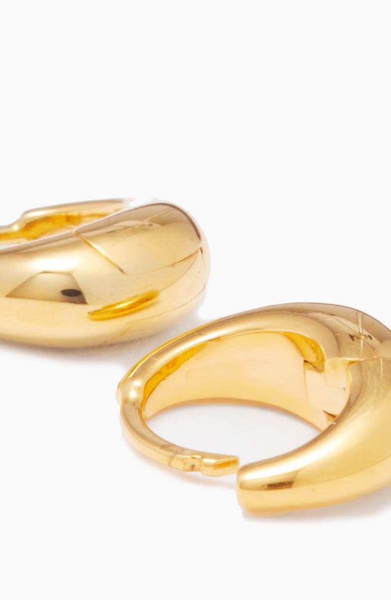 YOJ Mini Pebble Hoop Earrings in Gold, Alternate, color, Gold