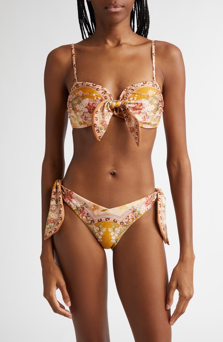 Zimmermann Wylie Scarf Tie Two-Piece Swimsuit, Main, color, 