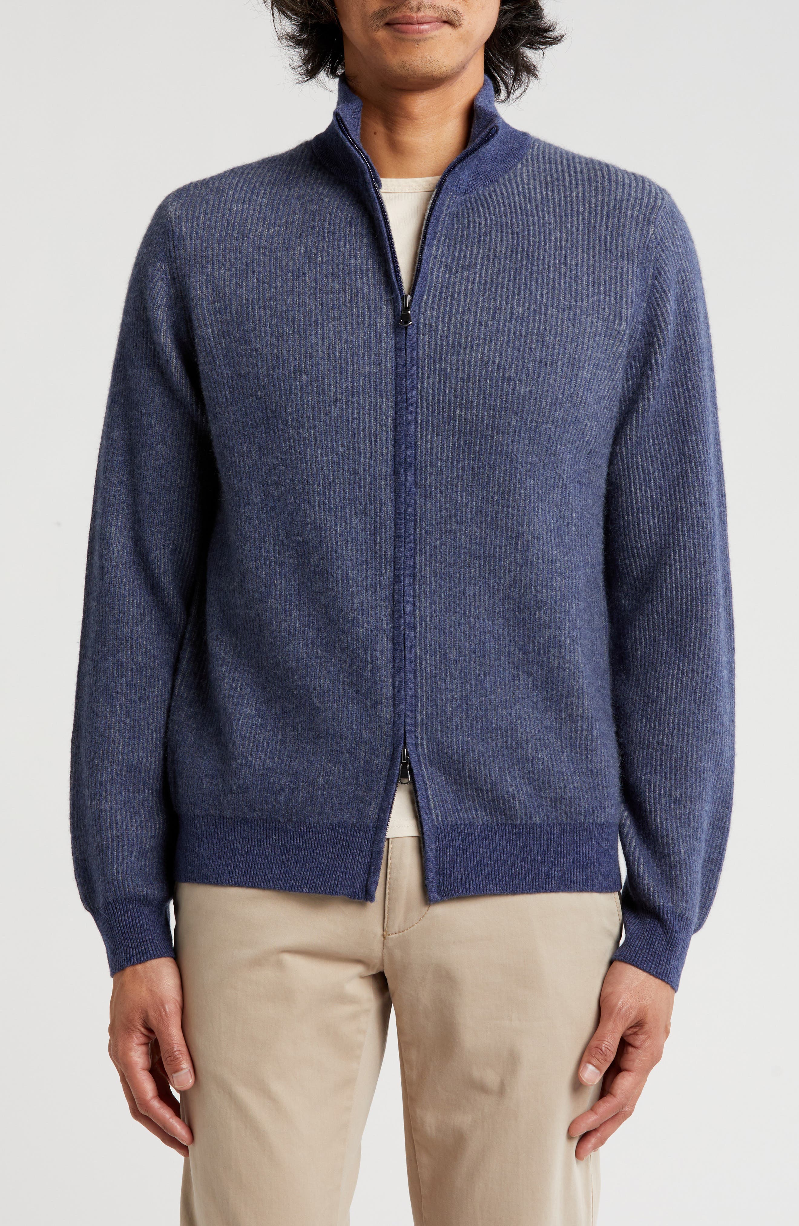 Rib Cashmere Zip Jacket - image 5