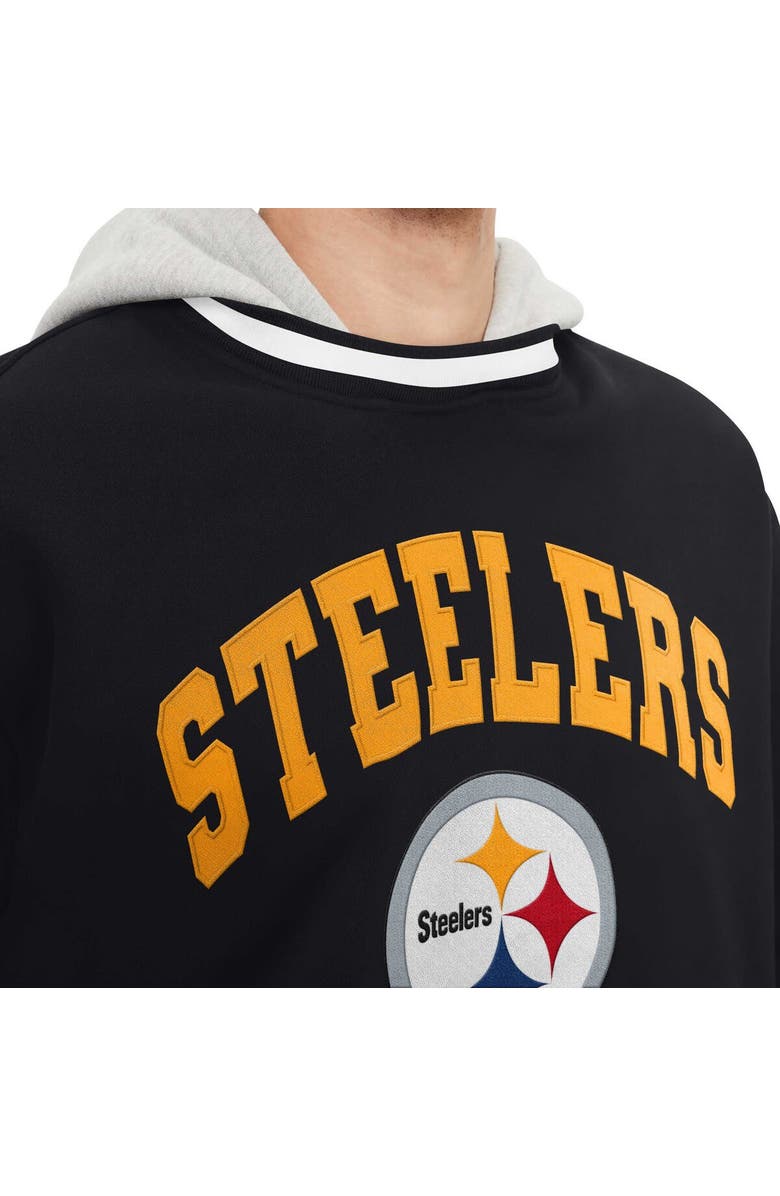 Tommy Hilfiger Men's Tommy Hilfiger Black Pittsburgh Steelers Ivan Fashion Pullover Hoodie, Alternate, color, Black