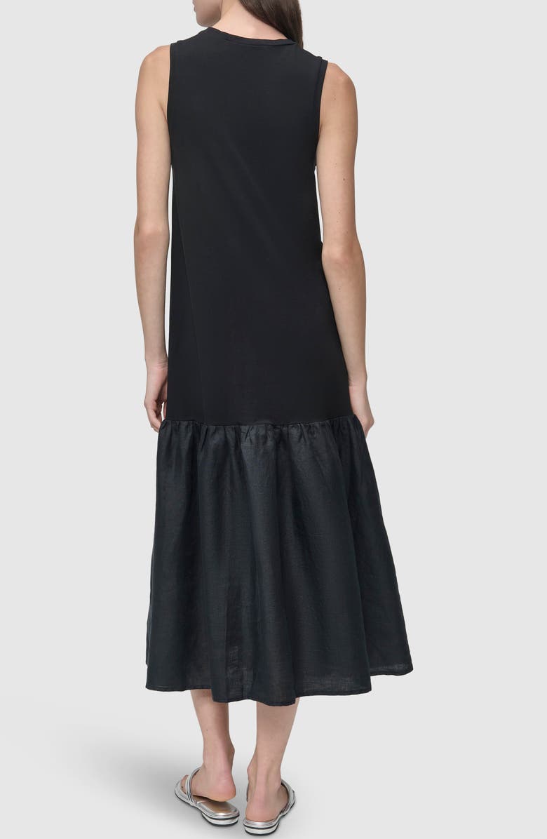 DKNY Ruffle Sleeveless Dress, Alternate, color, 