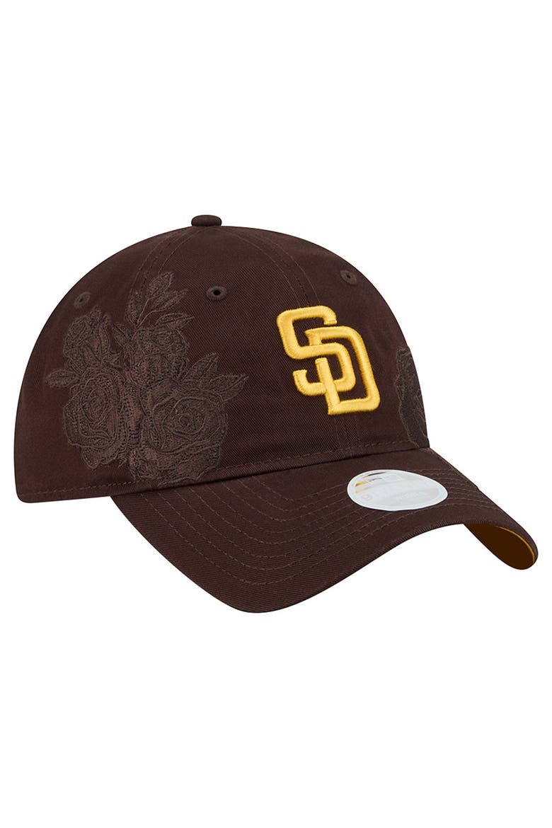 Women's New Era Brown San Diego Padres Roses 9TWENTY Adjustable Hat, Alternate, color, Brown
