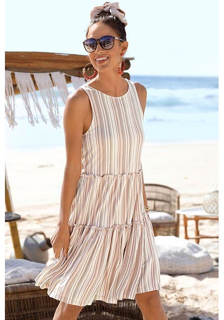Women's Flowy Tiered Dress - image 2