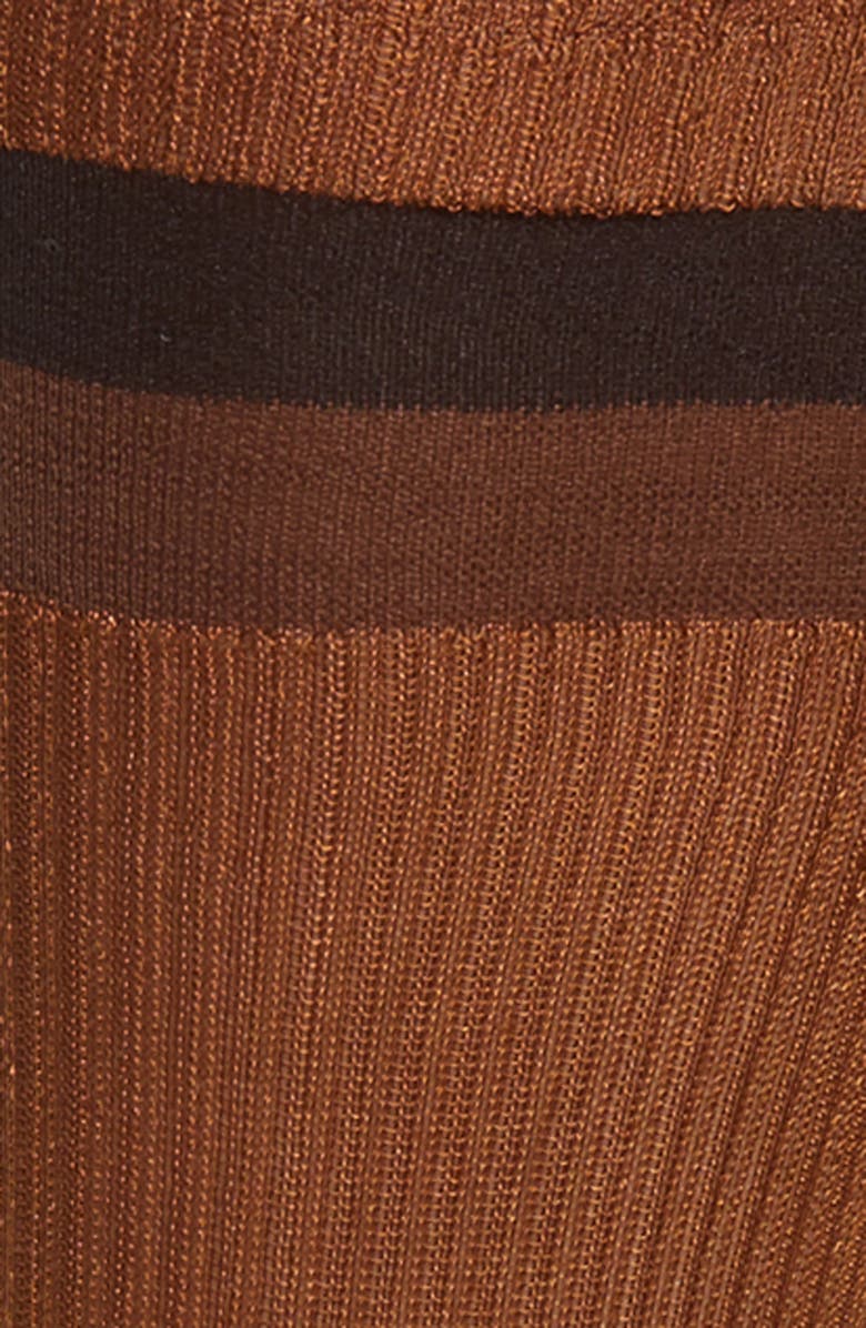 Fendi Ribbed Knee High Socks, Alternate, color,