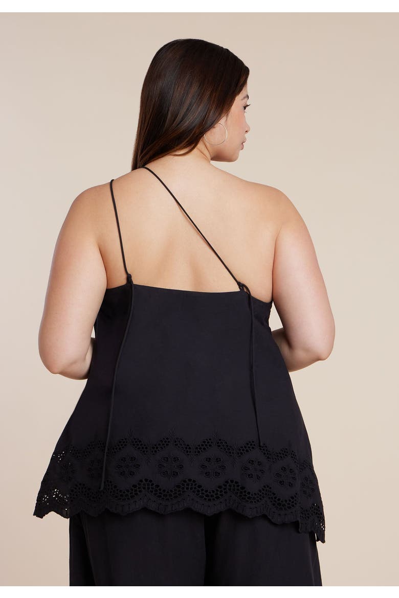 Eyelet Detail Top, Alternate, color, BLACK ONYX