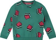 Stains and Stories by Babyface Allover Sandwich Print Sweatshirt