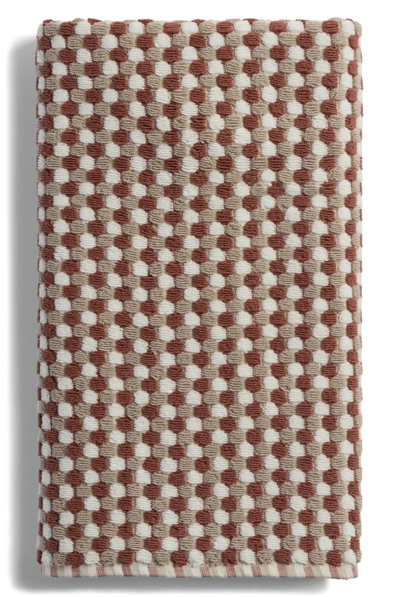 Mosaic Organic Cotton Towel (Nordstrom Exclusive), Alternate, color, CINNAMON/LATTE