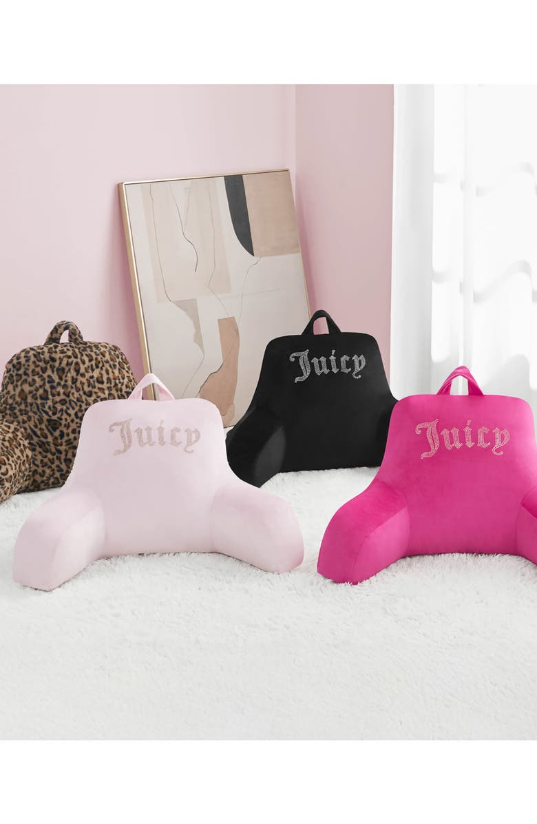 Juicy Couture Backrest Pillow, Alternate, color, Light Pink
