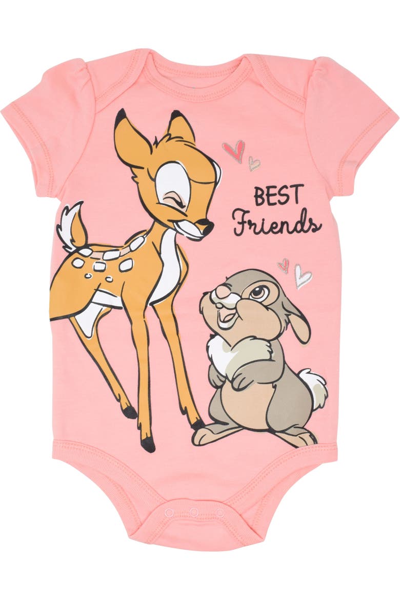 Girls' 5-Pack Short Sleeve Bodysuits, Alternate, color, Pink Grey Yellow Coral