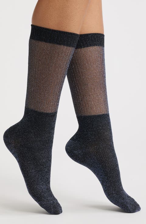 Shimmery Lights Crew Socks