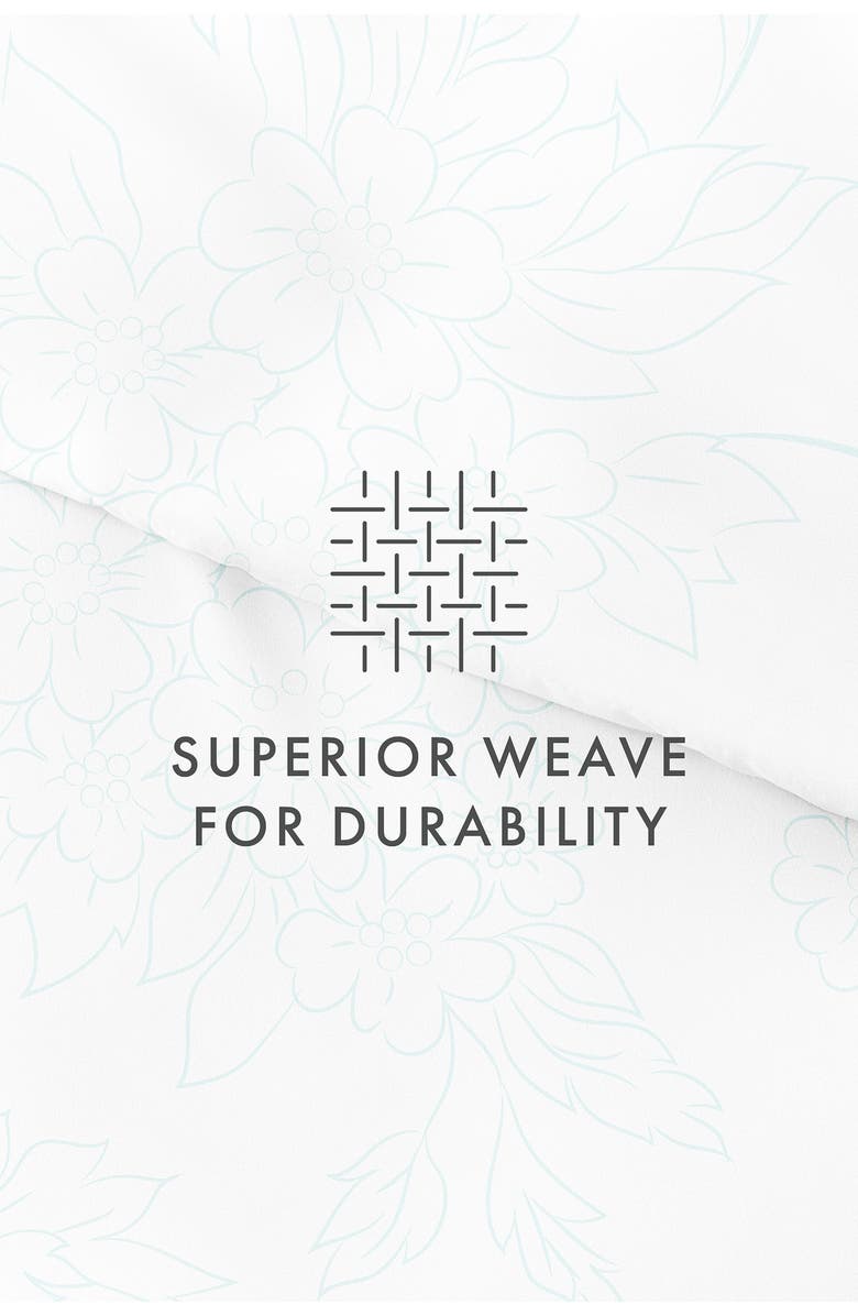 HOMESPUN Premium Ultra Soft Vine Pattern 3-Piece Duvet Cover Set, Alternate, color, Aqua