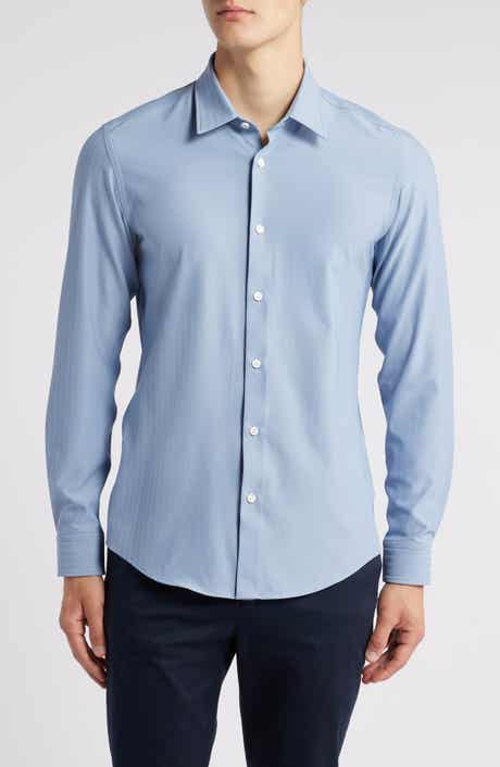 Roan Slim Fit Solid Stretch Button-Up Shirt