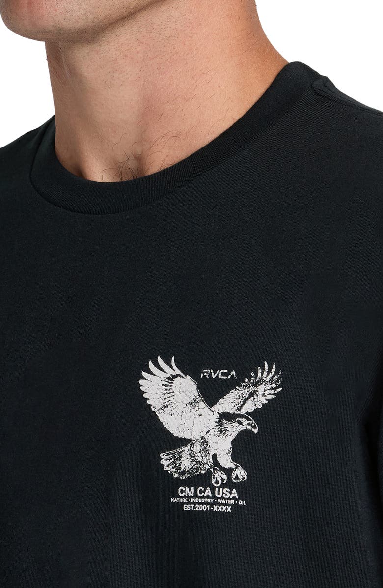 RVCA Soaring Cotton Graphic T-Shirt, Alternate, color, Black