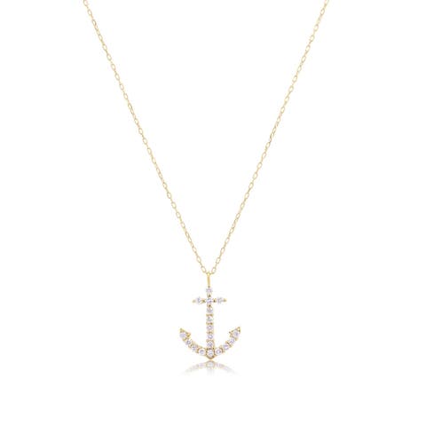 Diamond Anchor Necklace
