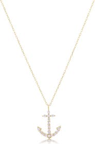 The Lovery Fine Jewelry Diamond Anchor Necklace