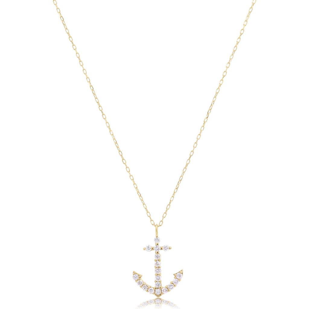 The Lovery Fine Jewelry Diamond Anchor Necklace In Gold