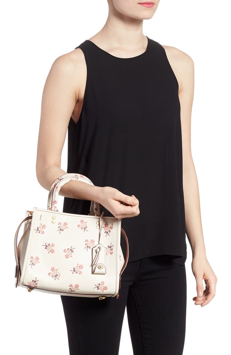 COACH 1941 Floral Bow Rogue 25 Leather Satchel, Alternate, color,