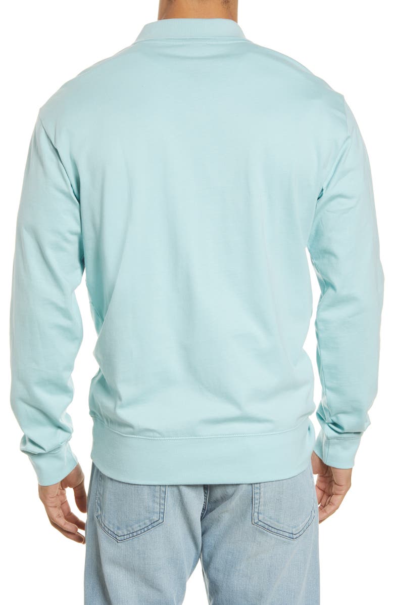 New Balance Prep Stripe Zip Rugby Shirt, Alternate, color, 