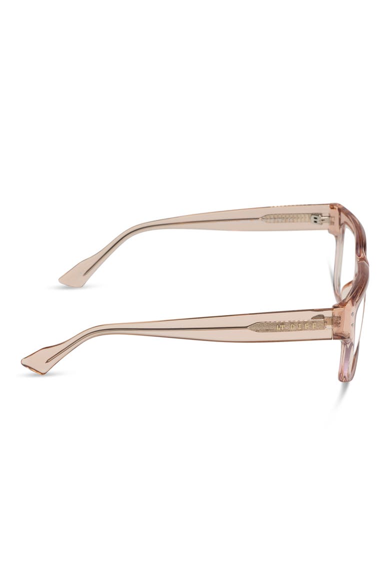 Cade 52mm Square Blue Light Blocking Glasses, Alternate, color, BEIGE CRYSTAL BLUE LIGHT