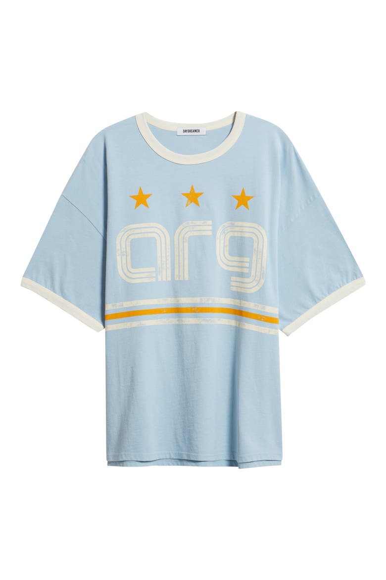 Argentina World Cup Oversized Graphic Ringer T-Shirt, Alternate, color, FRESH BLUE COMBO