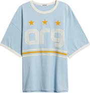 Daydreamer Argentina World Cup Oversized Graphic Ringer T-Shirt
