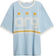 Daydreamer Argentina World Cup Oversized Graphic Ringer T-Shirt