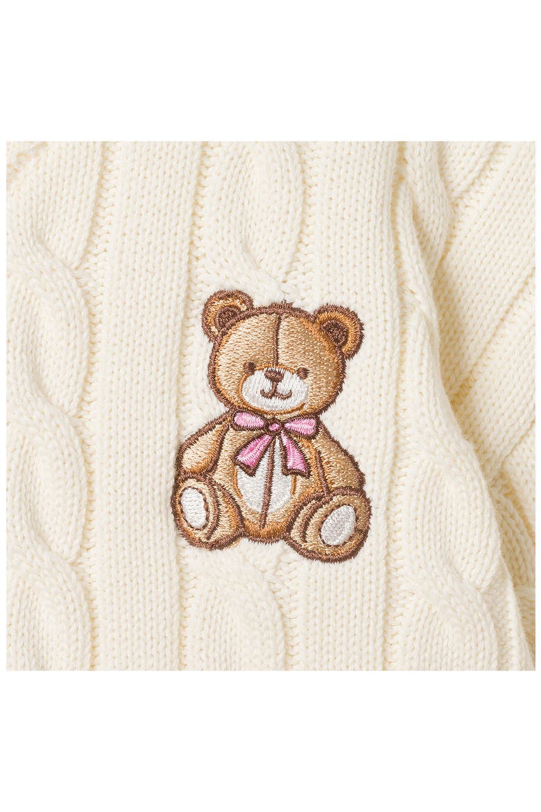 Kids' Embroidered Cable Knit Cardigan, Alternate, color, BEIGE