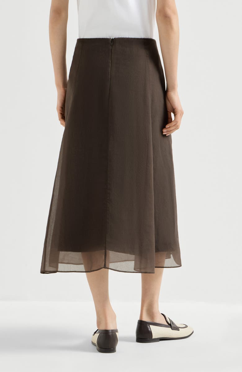 Brunello Cucinelli Circle skirt, Alternate, color, Cocoa