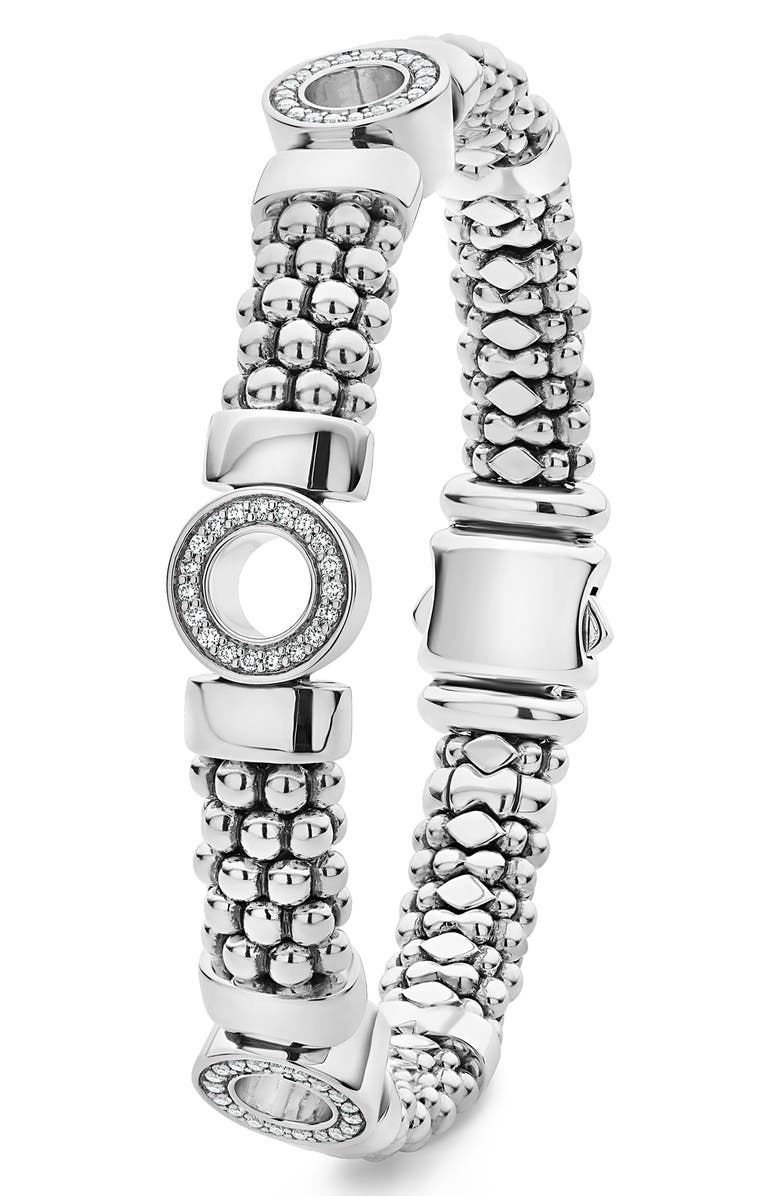 LAGOS Caviar Spark Diamond Station Rope Bracelet, Alternate, color, 